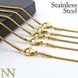 20 Pcs Stainless Steel Snake Chain Necklace 1.2mm Jewelry Making