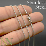 20 Pcs Stainless Steel Snake Chain Necklace 1.2mm Jewelry Making