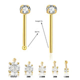 20 Pcs CZ Crystal Nose Studs Nose Rings Body Jewelry Nose Bone