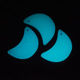 20 Pcs Glow-in-the-Dark Moon Stone Pendants - DIY Jewelry Charms