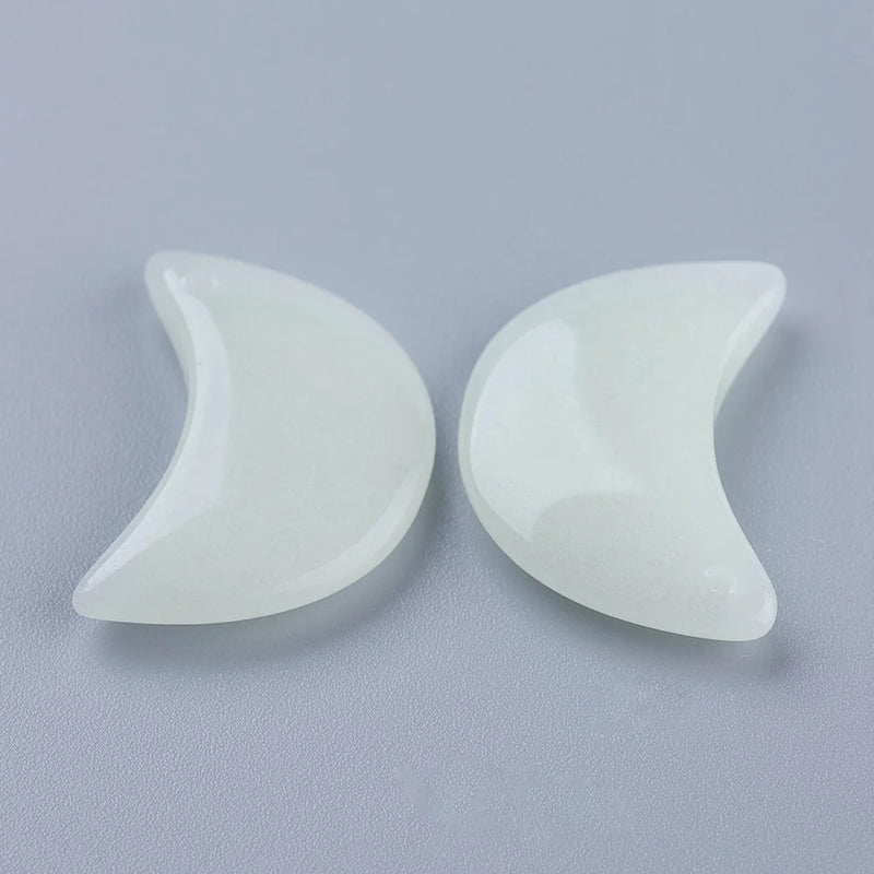 20 Pcs Glow-in-the-Dark Moon Stone Pendants - DIY Jewelry Charms