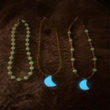 20 Pcs Glow-in-the-Dark Moon Stone Pendants - DIY Jewelry Charms