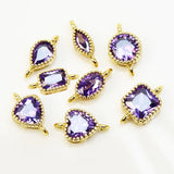 20 Pcs Geometric Jewelry Charms Plated Lovely Holiday Pendants
