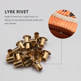 20 Pcs Tuning Pins and Rivets Set for Lyre Harp Small Harp