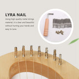 20 Pcs Tuning Pins and Rivets Set for Lyre Harp Small Harp