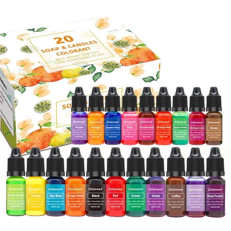 Rainbow Soap Coloring Kit for DIY Candle Making Bath Bomb Supply