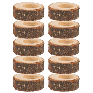 20 Pcs Wooden Christmas Napkin Ring Holders Round Decorative Rings 1.18In
