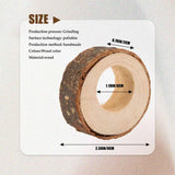 20 Pcs Wooden Christmas Napkin Ring Holders Round Decorative Rings 1.18In