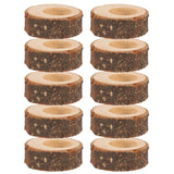 20 Pcs Wooden Christmas Napkin Ring Holders Round Decorative Rings 1.18In