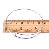 20Pcs Lady Wire Adjustable Bangle Bracelet 5 Colors