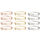 20Pcs Lady Wire Adjustable Bangle Bracelet 5 Colors