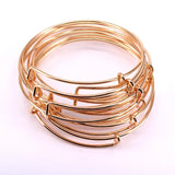 20Pcs Lady Wire Adjustable Bangle Bracelet 5 Colors
