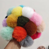 20 Pcs Girl's Fluffy Banny Hair Rubber Bands Pompon Elastic Ponytail Holder