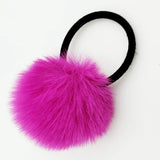 20 Pcs Girl's Fluffy Banny Hair Rubber Bands Pompon Elastic Ponytail Holder
