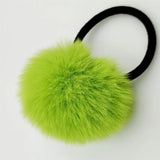 20 Pcs Girl's Fluffy Banny Hair Rubber Bands Pompon Elastic Ponytail Holder