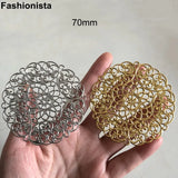 20 Pcs Large Filigree Metal Slice Wraps Flower Pattern Scroll Gold/Steel Color