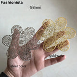 20 Pcs 98mm Gold/Steel Flower Slice Filigrees DIY