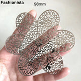 20 Pcs 98mm Gold/Steel Flower Slice Filigrees DIY