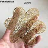 20 Pcs 98mm Gold/Steel Flower Slice Filigrees DIY