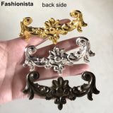 20 Pcs Large Metal Ornament 88x40mm Filigree Slice Wraps Gold/Silver/Bronze