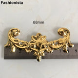 20 Pcs Large Metal Ornament 88x40mm Filigree Slice Wraps Gold/Silver/Bronze