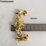 20 Pcs Large Metal Ornament 88x40mm Filigree Slice Wraps Gold/Silver/Bronze