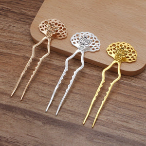 20pcs 24*74mm Metal Hair Forks Hair Sticks DIY Hair Accessories Women