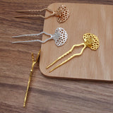 20pcs 24*74mm Metal Hair Forks Hair Sticks DIY Hair Accessories Women