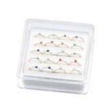 20PCS 24G Crystal Nose Hoop Rings Cartilage Nose Piercing Body Jewelry