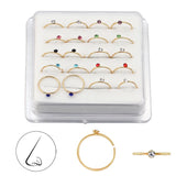 20PCS 24G Crystal Nose Hoop Rings Cartilage Nose Piercing Body Jewelry