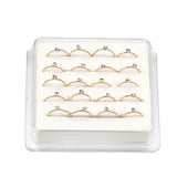 20PCS 24G Crystal Nose Hoop Rings Cartilage Nose Piercing Body Jewelry