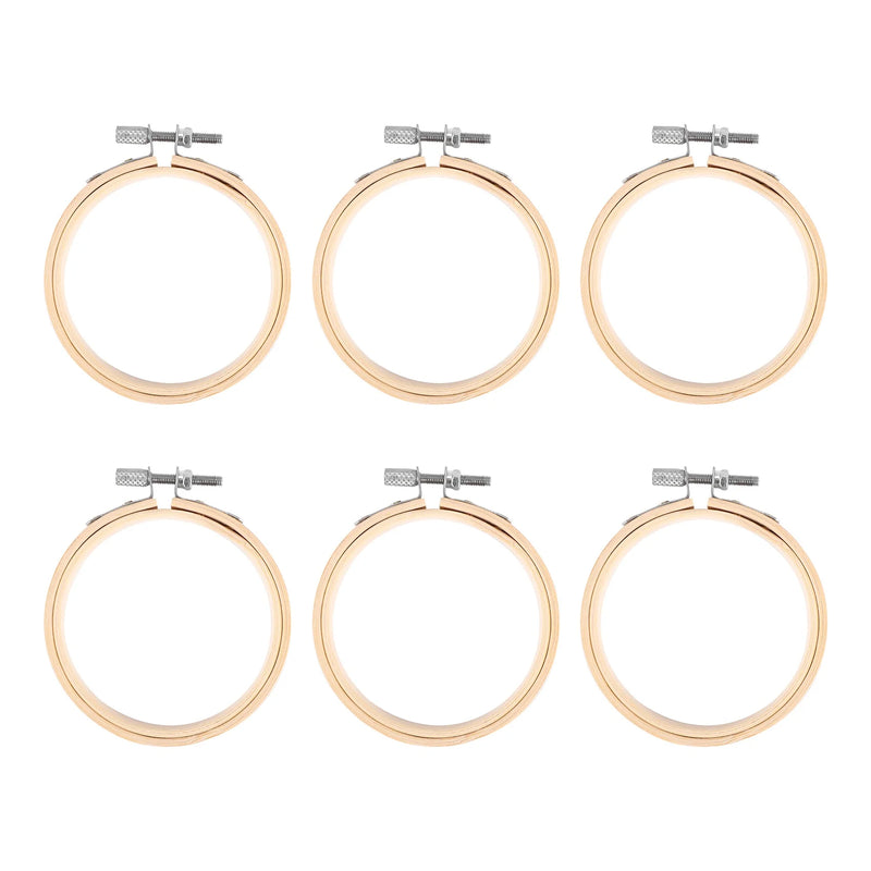 20 Pcs 3 Inch Bamboo Embroidery Hoops Wooden Hoop Ring for Art Craft Sewing