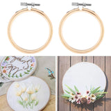 20 Pcs 3 Inch Bamboo Embroidery Hoops Wooden Hoop Ring for Art Craft Sewing