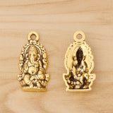 20 Antique Ganesha Elephant Hindu God Charms for DIY Jewellery Making