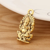20 Antique Ganesha Elephant Hindu God Charms for DIY Jewellery Making