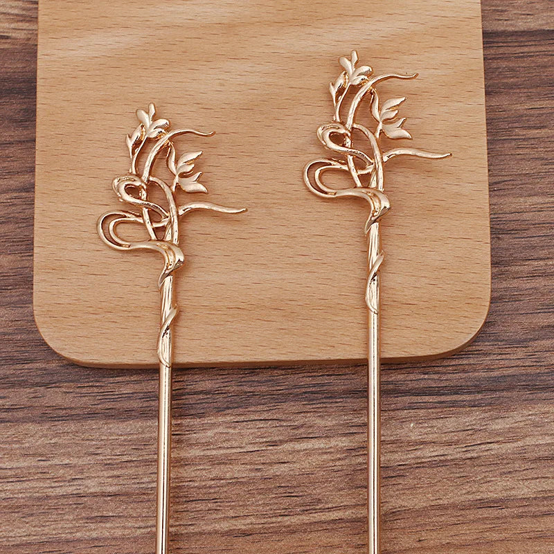 20 Vintage Flower Hair Sticks Hairpins Headwear DIY Hair Accessories