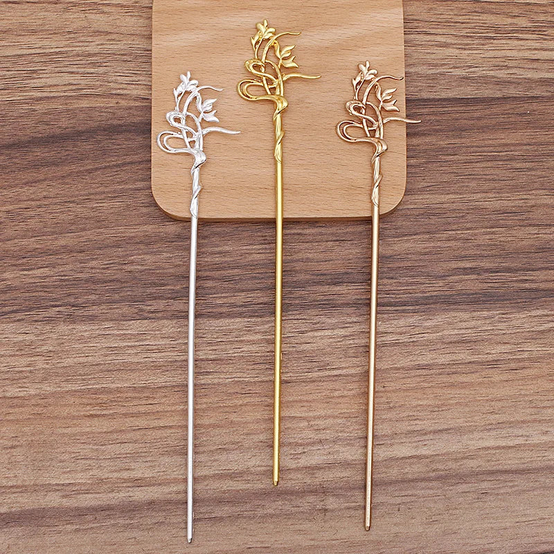 20 Vintage Flower Hair Sticks Hairpins Headwear DIY Hair Accessories