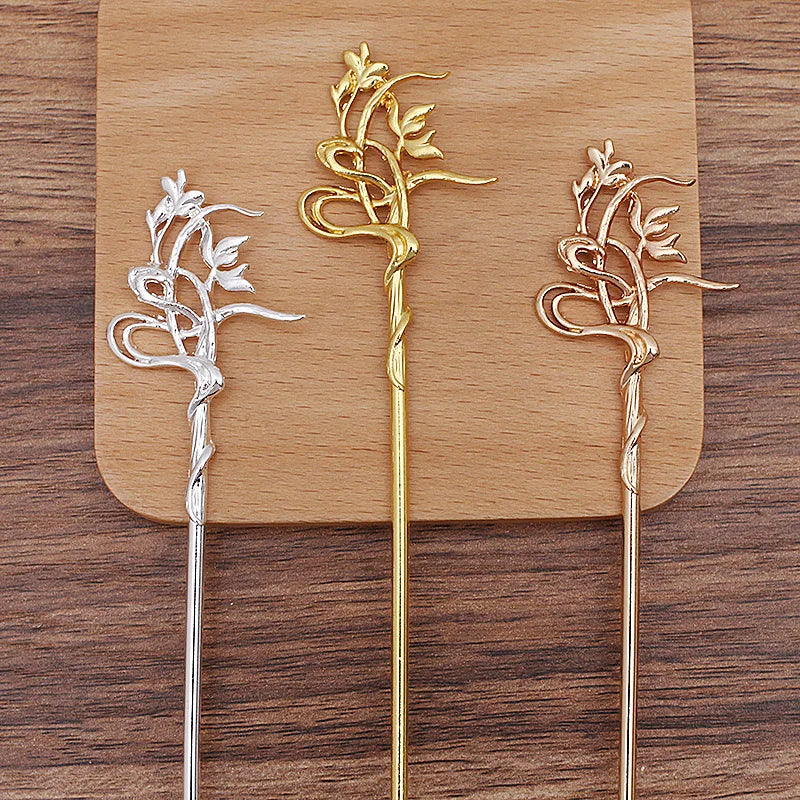 20 Vintage Flower Hair Sticks Hairpins Headwear DIY Hair Accessories