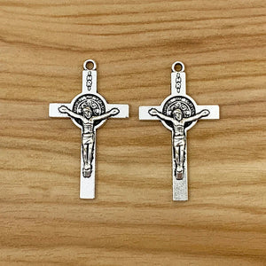 20pc Cross Jesus Crucifix Silver Charms Pendants DIY Necklace Jewelry Making