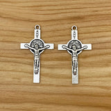 20pc Cross Jesus Crucifix Silver Charms Pendants DIY Necklace Jewelry Making