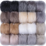 20 DIY Faux Fox Fur Fluffy Pom Pom Elastic Loop Hat Keychain Scarf Glove Bag