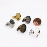 20Pcs 12-20mm Cufflinks Blank Settings in 6 Colors
