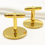 20Pcs 12-20mm Cufflinks Blank Settings in 6 Colors