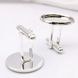 20Pcs 12-20mm Cufflinks Blank Settings in 6 Colors
