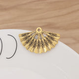 20 Chinese Fan Charms Pendants Beads for Necklace Bracelet Making