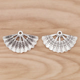20 Chinese Fan Charms Pendants Beads for Necklace Bracelet Making