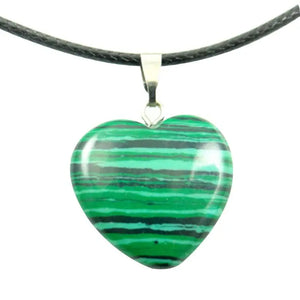 20 Heart Shape Stone Pendants Chakra Beads DIY Crystal Charms Assorted