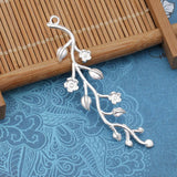 20Pcs 15x59mm Tree Branch Metal Pendant Charms DIY Jewelry Accessories