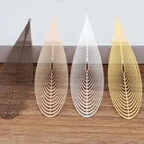 20PCS 25x85mm Leaf Metal Pendant Earring Component DIY Charms