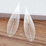 20PCS 25x85mm Leaf Metal Pendant Earring Component DIY Charms